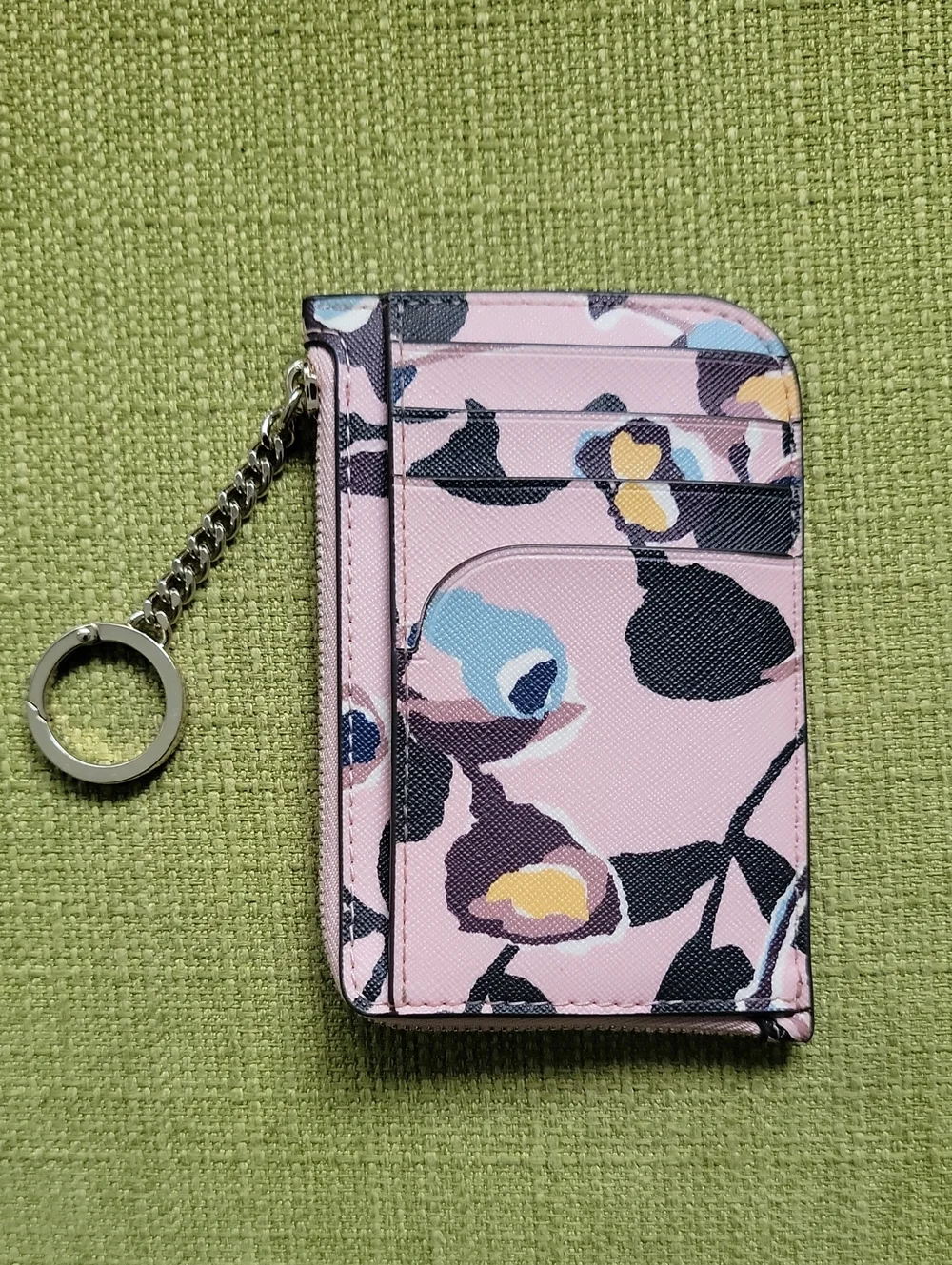 kate spade Pink Floral Card Case Keychain